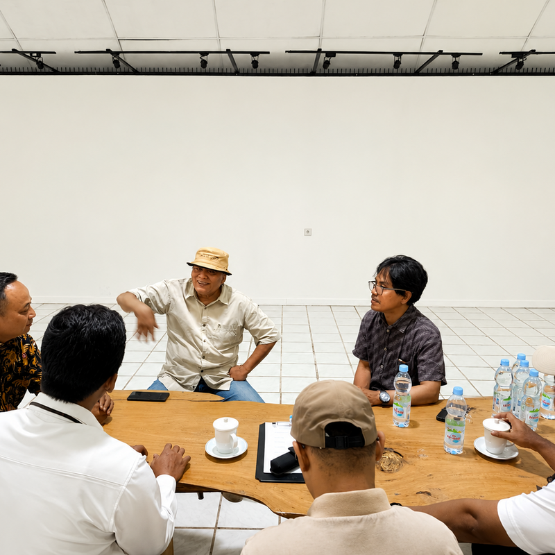 Diskusi seni dengan pimpinan balai budaja